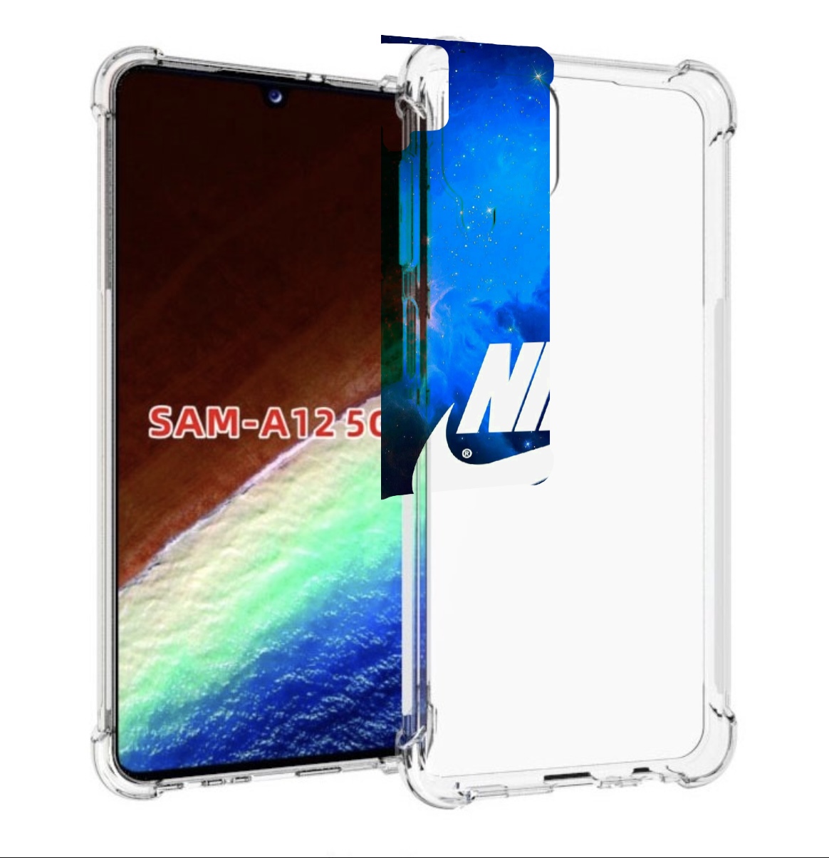 

Чехол MyPads найк в космосе для Samsung Galaxy A12 (SM-A125F) 2020/21/A12 Nacho SM-A127F, Прозрачный, Tocco