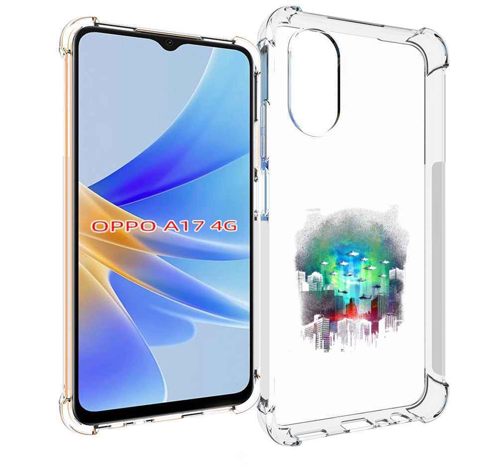 

Чехол MyPads город в свечении для OPPO A17, Прозрачный, Tocco