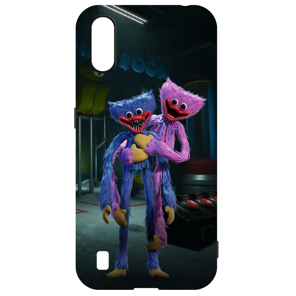 

Чехол-накладка Софт Хаги Ваги и Киси Миси для Samsung Galaxy A01 (A015), Черный