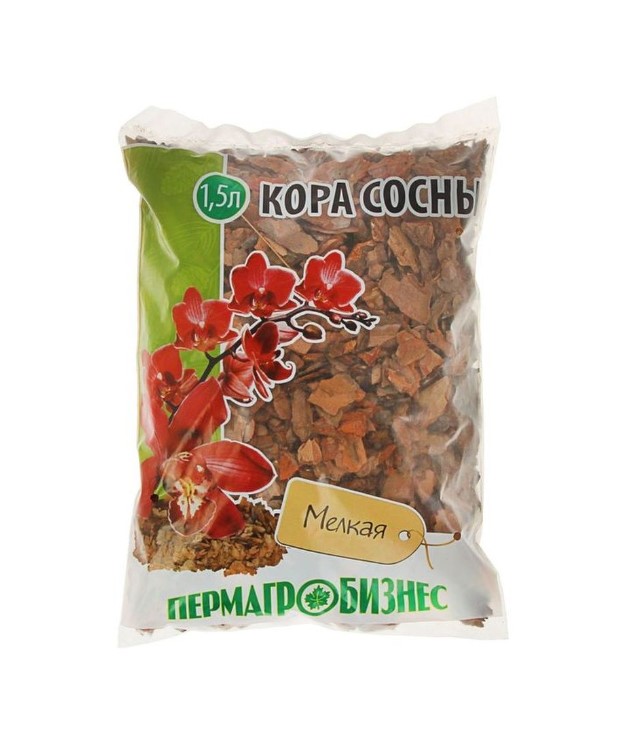 Добавка в почву Кора сосны, мелкая, 1.5 л