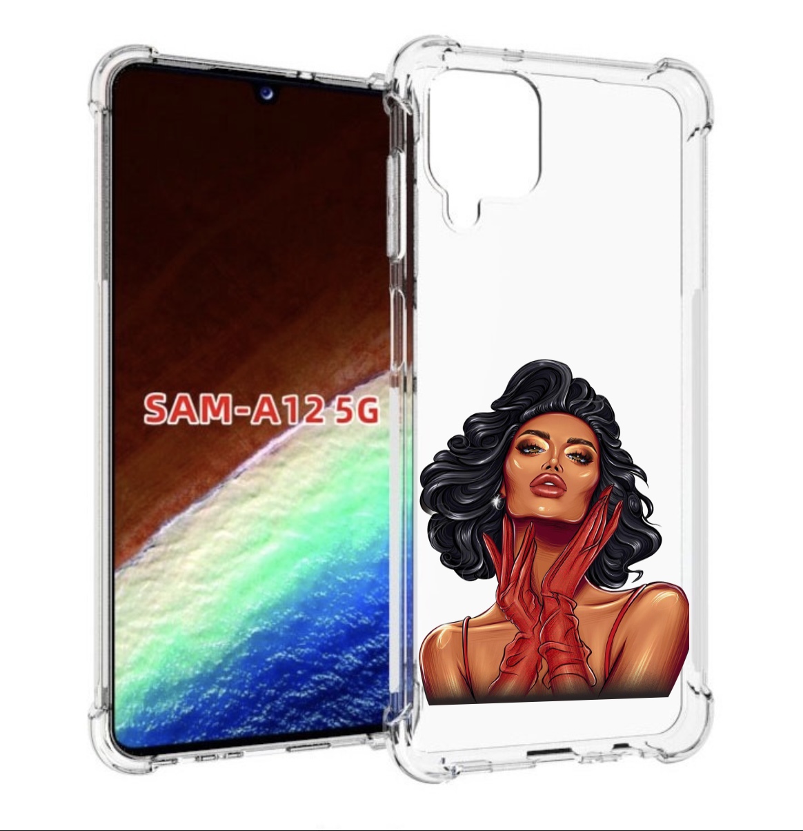 

Чехол MyPads мулатка-в-перчатках женский для Samsung Galaxy A12 (SM-A125F) 2020/21, Прозрачный, Tocco