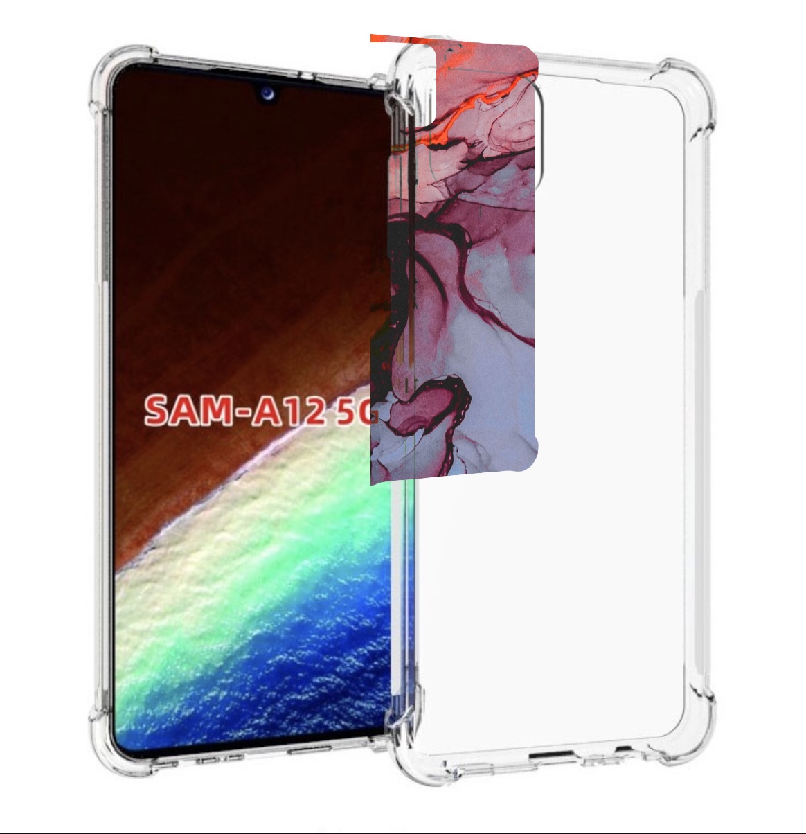 

Чехол MyPads мраморный рисунок для Samsung Galaxy A12 (SM-A125F) 2020/21, Прозрачный, Tocco