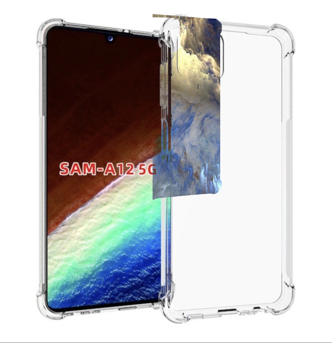 

Чехол MyPads мраморное небо для Samsung Galaxy A12 (SM-A125F) 2020/21/A12 Nacho SM-A127F, Прозрачный, Tocco