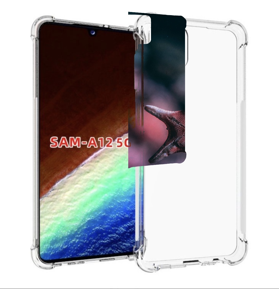 

Чехол MyPads морская-звезда---starfish для Samsung Galaxy A12 (SM-A125F) 2020/21, Прозрачный, Tocco