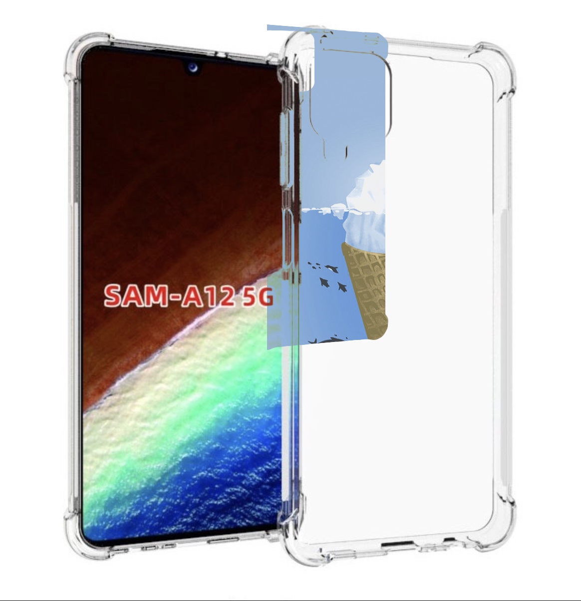 

Чехол MyPads мороженное-у-косаток для Samsung Galaxy A12 (SM-A125F) 2020/21, Прозрачный, Tocco