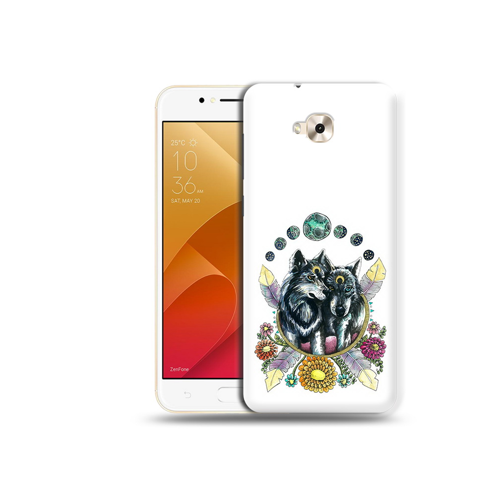 

Чехол MyPads Tocco для Asus ZenFone Live (ZB501KL) красивые волки абстракция, Tocco
