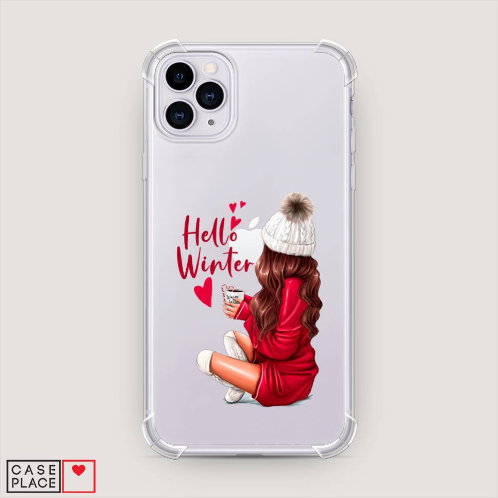 фото Противоударный силиконовый чехол "hello winter" на apple iphone 11 pro max awog