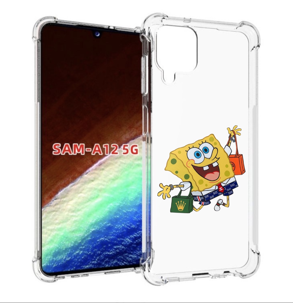 Чехол MyPads модный-спанч-боб для Samsung Galaxy A12 (SM-A125F) 2020/21/A12 Nacho SM-A127F