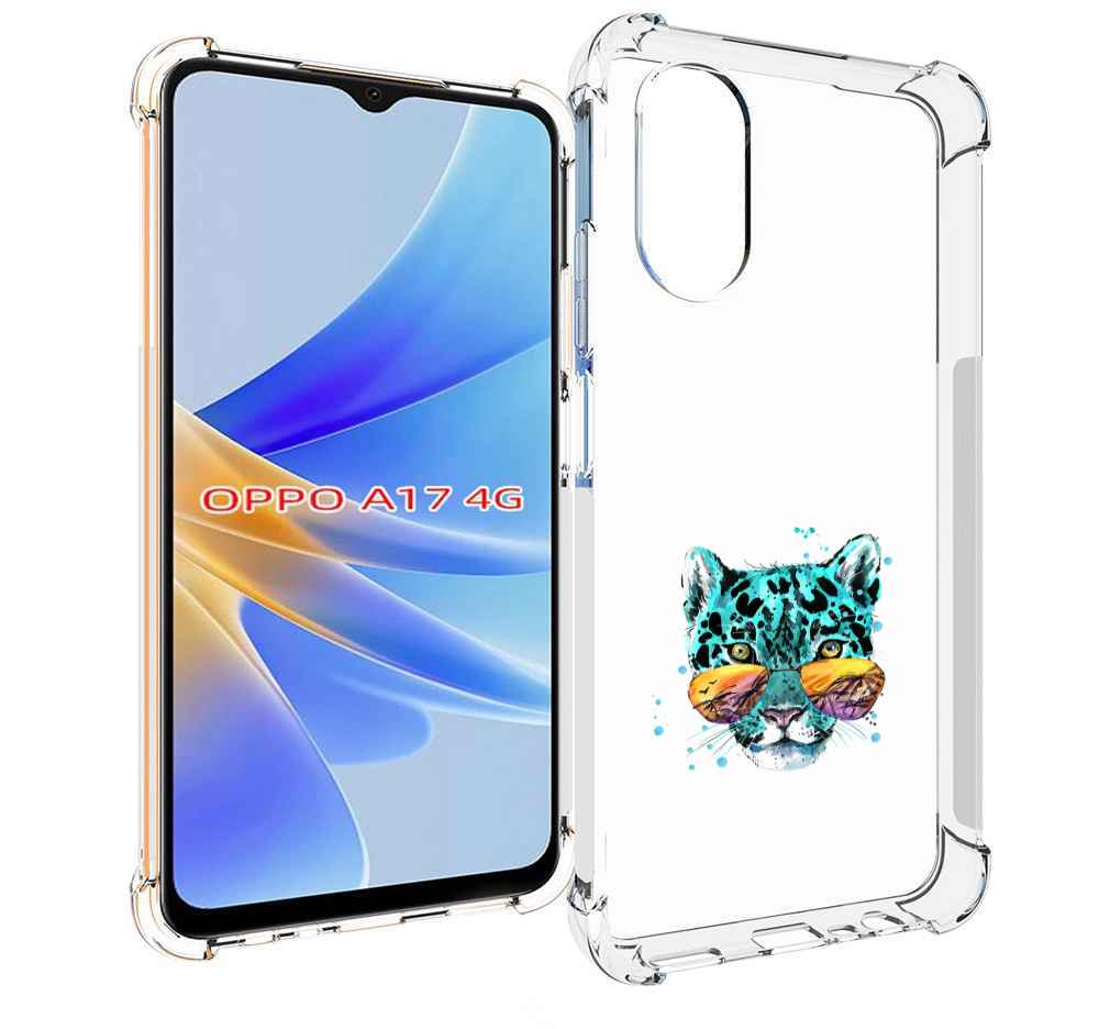 

Чехол MyPads голубой лео для OPPO A17, Прозрачный, Tocco
