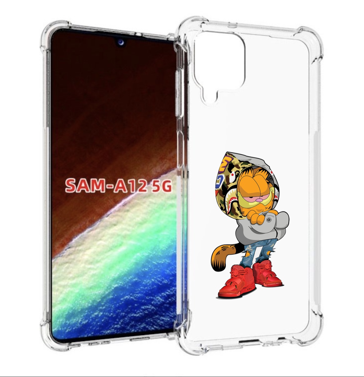Чехол MyPads модный-котяра детский для Samsung Galaxy A12 (SM-A125F) 2020/21