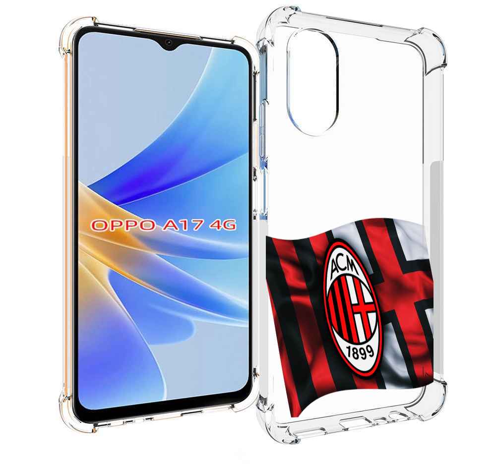 

Чехол MyPads фк милан мужской для OPPO A17, Прозрачный, Tocco