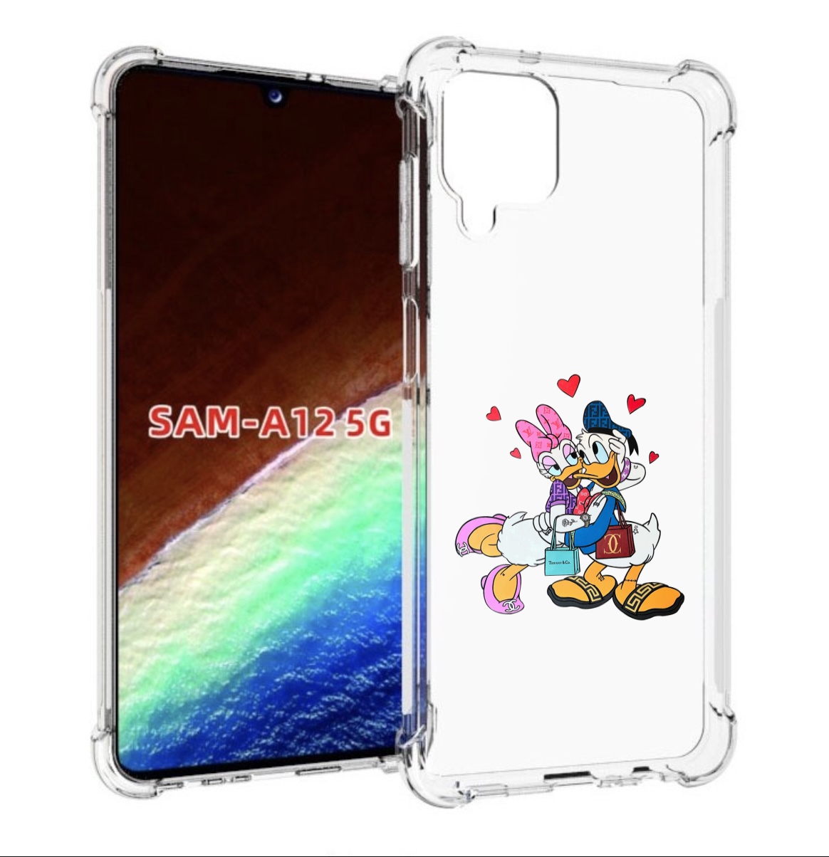 

Чехол MyPads модные-влюбленные-утки для Samsung Galaxy A12 (SM-A125F) 2020/21, Прозрачный, Tocco