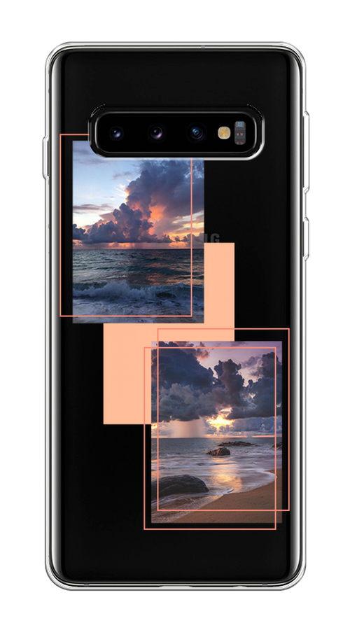 

Чехол на Samsung Galaxy S10 "Sky collage", Розовый;прозрачный;синий, 27050-1