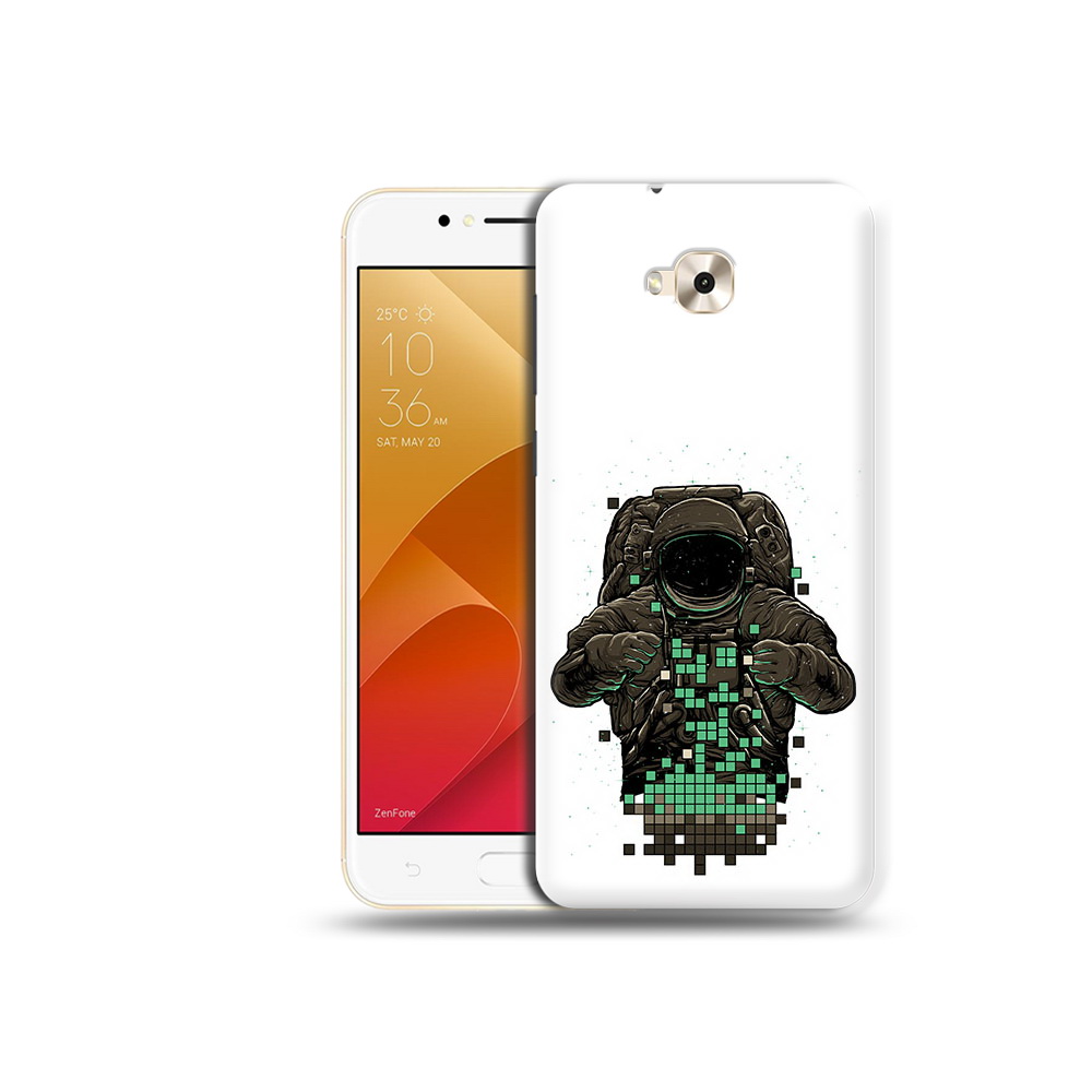 

Чехол MyPads Tocco для Asus ZenFone Live (ZB501KL) космонавт с пикселями, Tocco