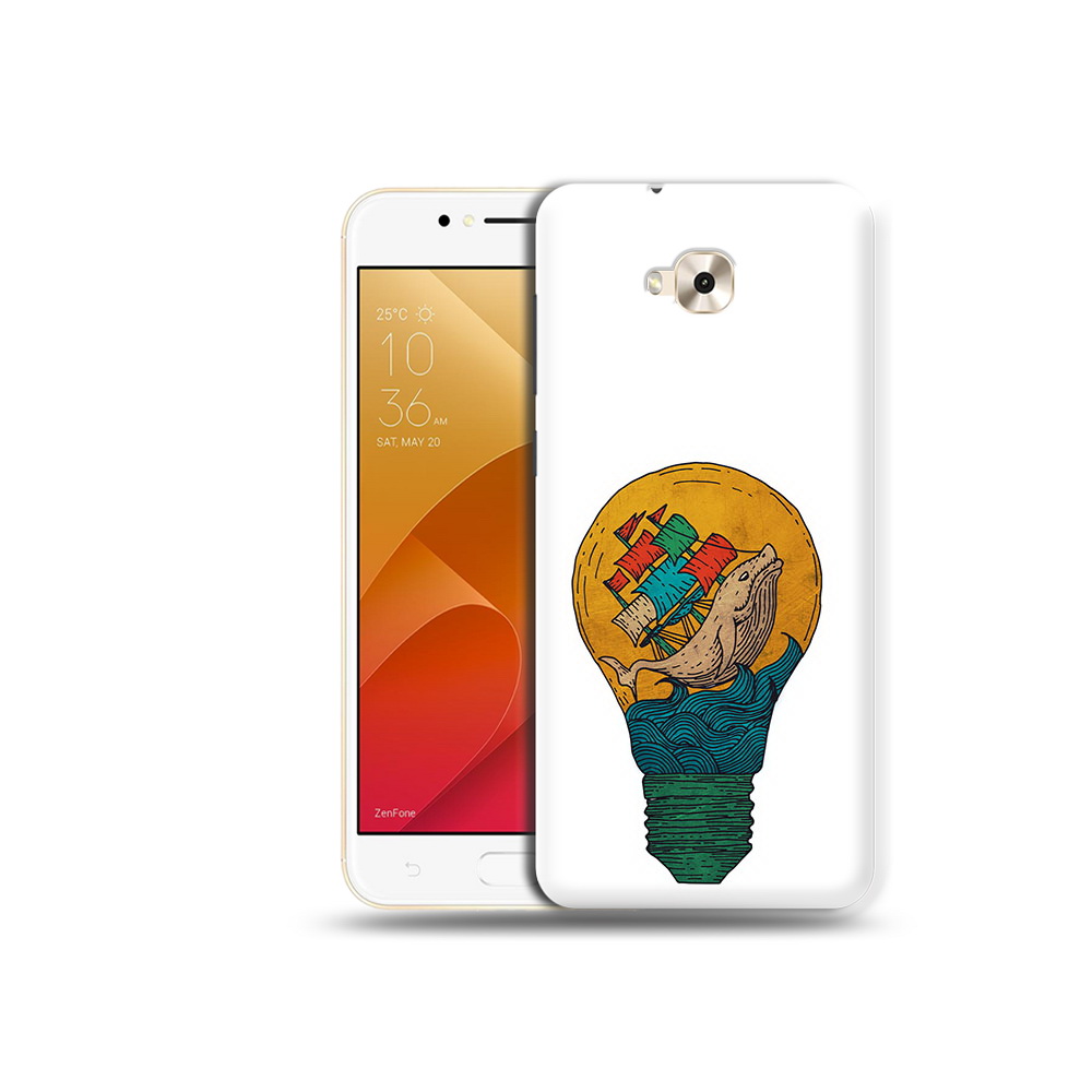

Чехол MyPads Tocco для Asus ZenFone Live (ZB501KL) кит в лампочке с парусами, Tocco
