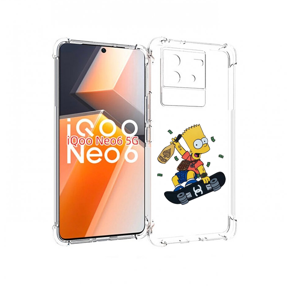 

Чехол MyPads барт-скейтер детский для Vivo iQoo Neo 6 5G, Прозрачный, Tocco