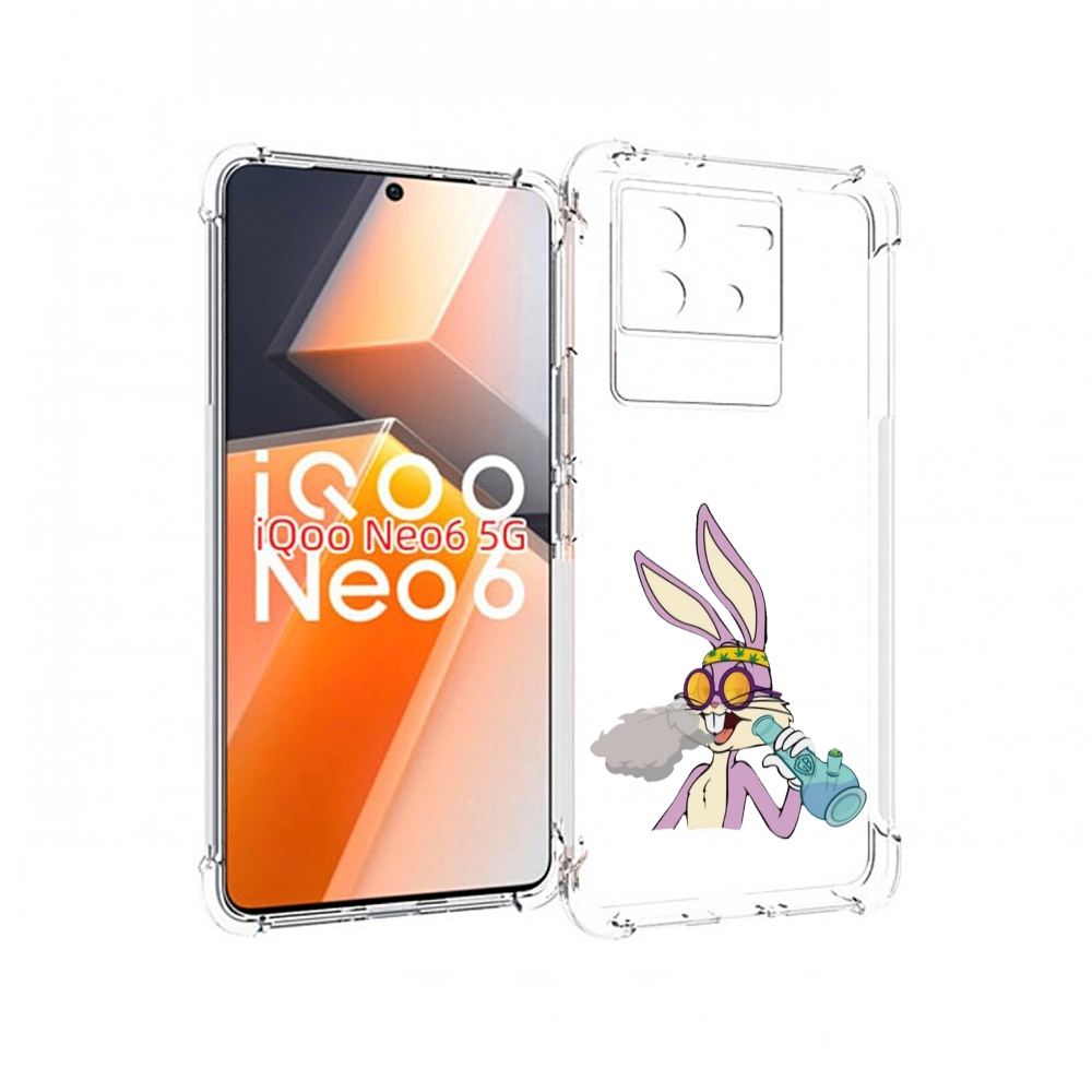 

Чехол MyPads бакс-банни-любитель-подымить для Vivo iQoo Neo 6 5G, Прозрачный, Tocco