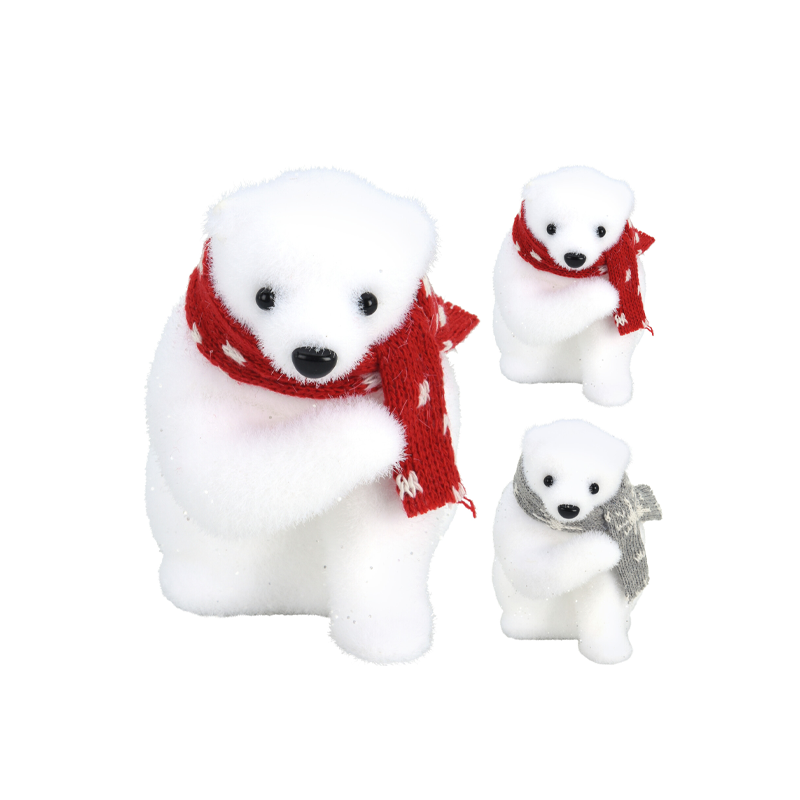 фото Фигурка декоративная home collection red new year полярный медведь 110х80х120 мм 1 шт