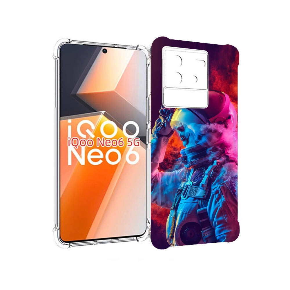 

Чехол MyPads астронавт в дыму для Vivo iQoo Neo 6 5G, Прозрачный, Tocco