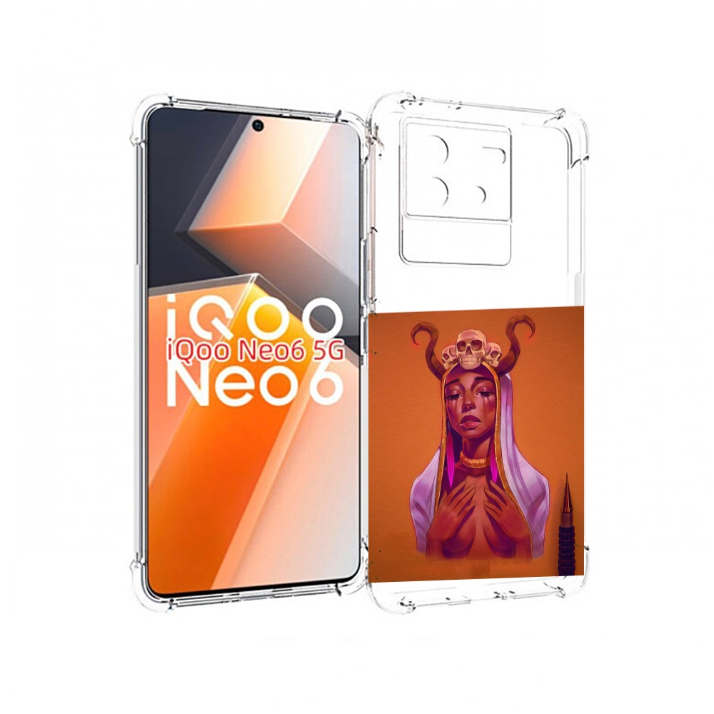 

Чехол MyPads античная-девушка для Vivo iQoo Neo 6 5G, Прозрачный, Tocco