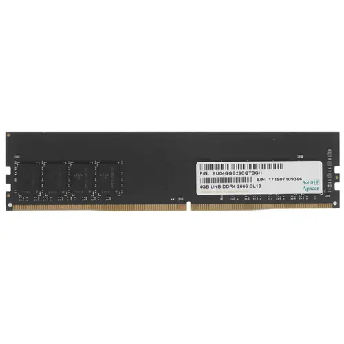 

Оперативная память Apacer (EL.04G2V.KNH), DDR4 1x4Gb, 2666MHz