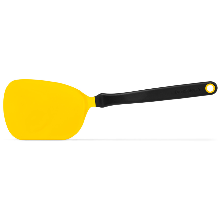 фото Лопатка кулинарная для сковороды dreamfarm 29,5см, нейлон, желтый