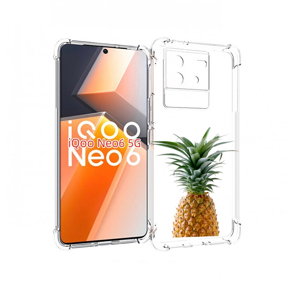 

Чехол MyPads ананас для Vivo iQoo Neo 6 5G, Прозрачный, Tocco