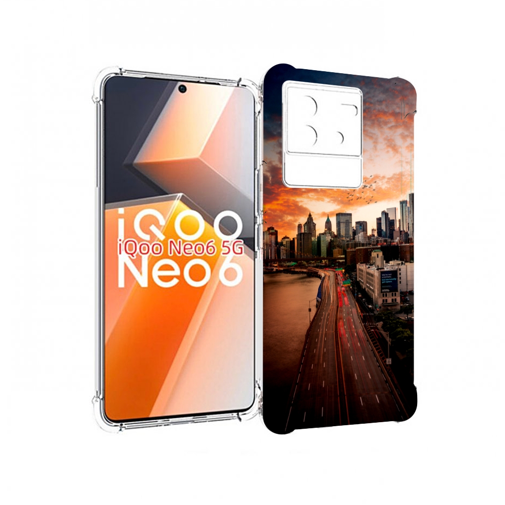 

Чехол MyPads американский город фото для Vivo iQoo Neo 6 5G, Прозрачный, Tocco