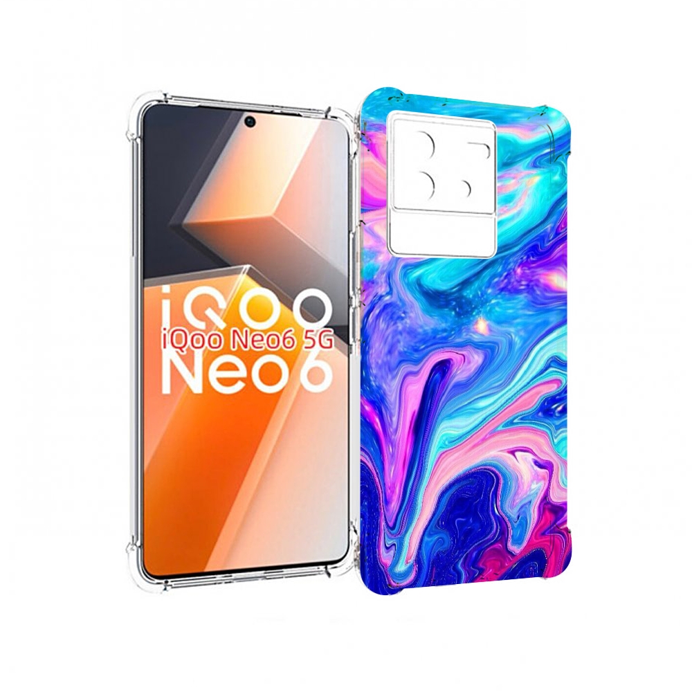 

Чехол MyPads акварельные-краски для Vivo iQoo Neo 6 5G, Прозрачный, Tocco