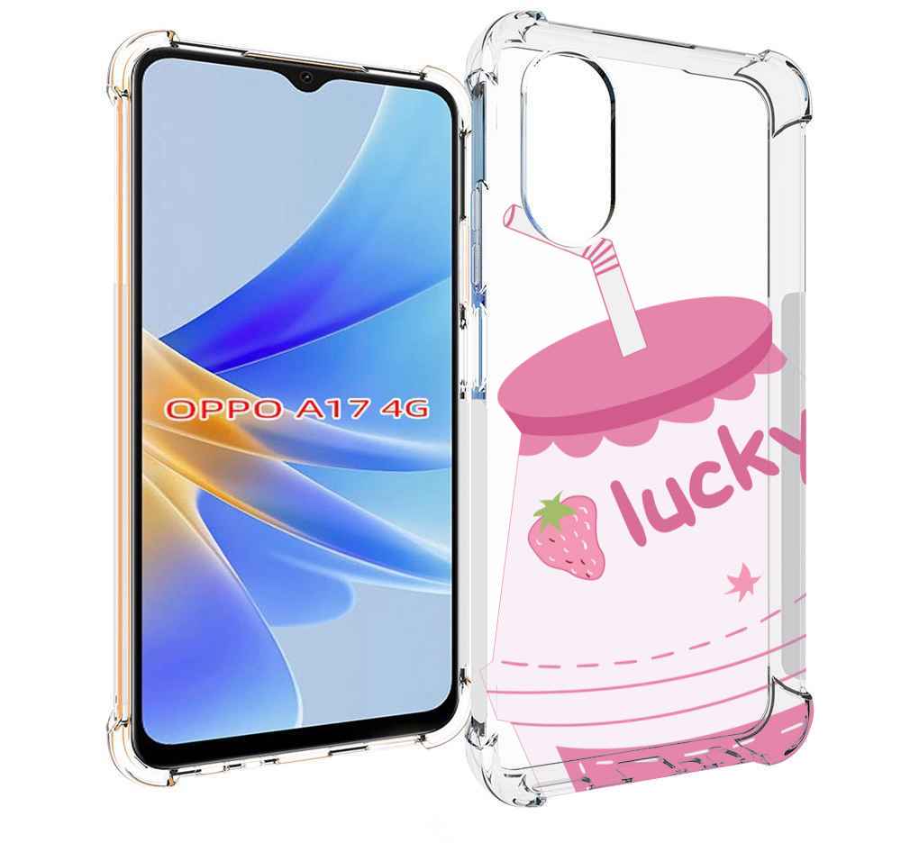 

Чехол MyPads удачный-напиток для OPPO A17, Прозрачный, Tocco