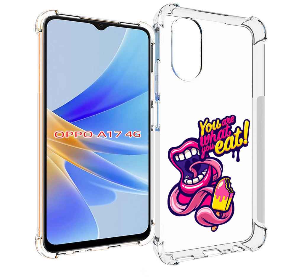 

Чехол MyPads ты-то-что-ты-ешь для OPPO A17, Прозрачный, Tocco