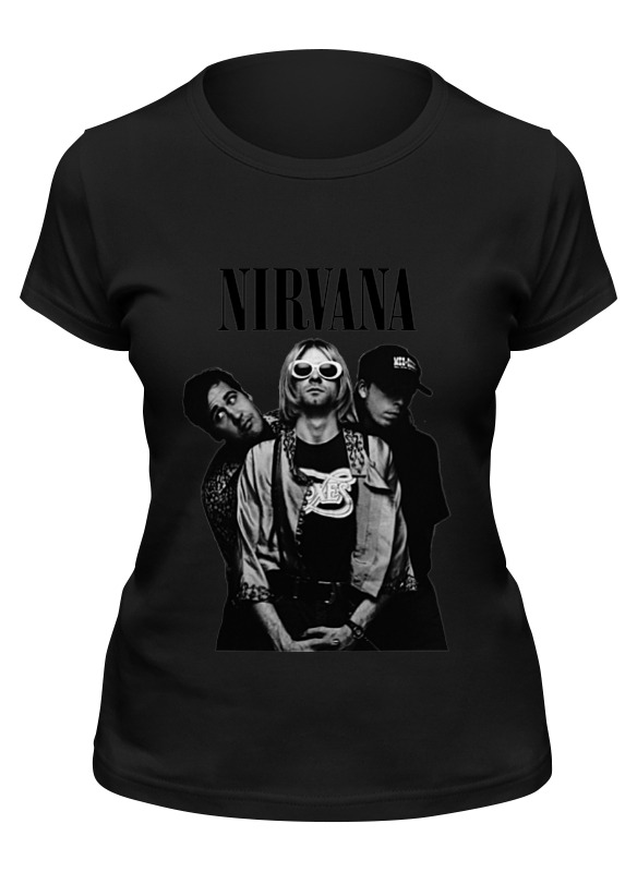 

Футболка женская Printio Nirvana group t-shirt черная S, Черный, Nirvana group t-shirt