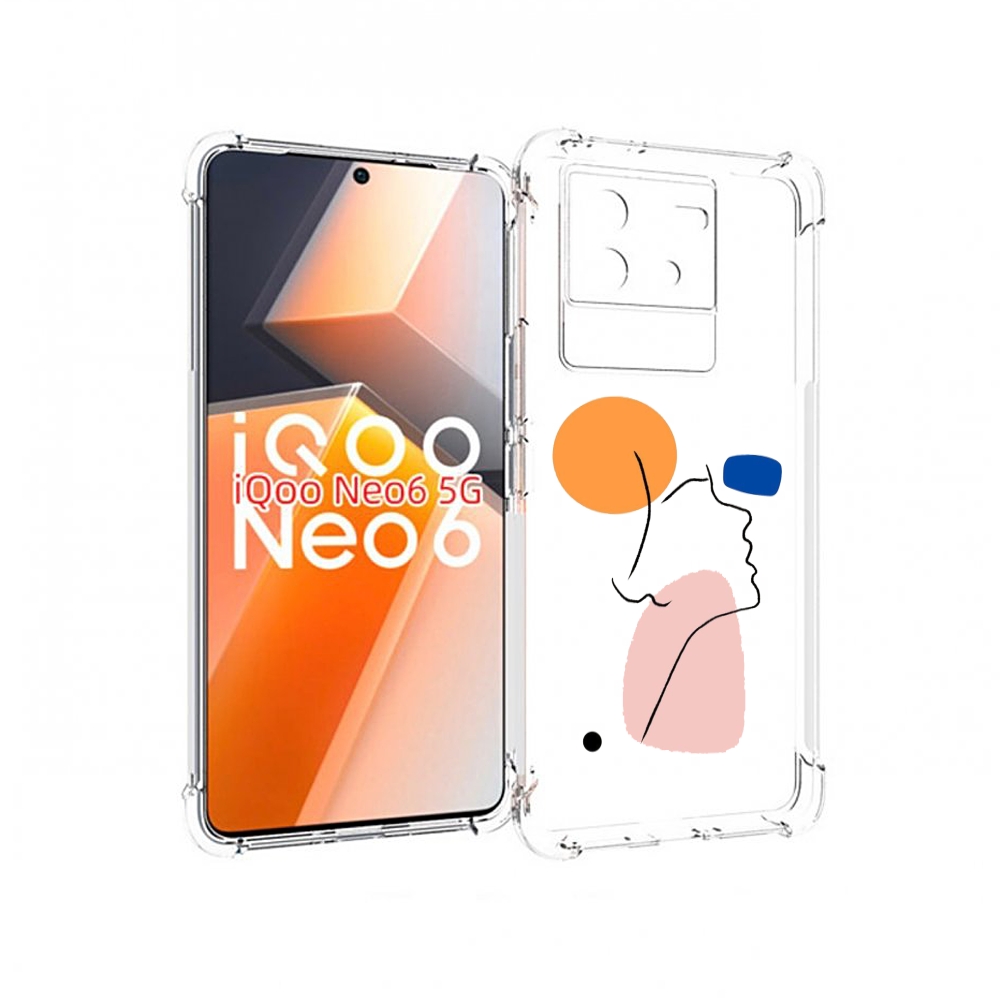 

Чехол MyPads абстракция девушки женский для Vivo iQoo Neo 6 5G, Прозрачный, Tocco