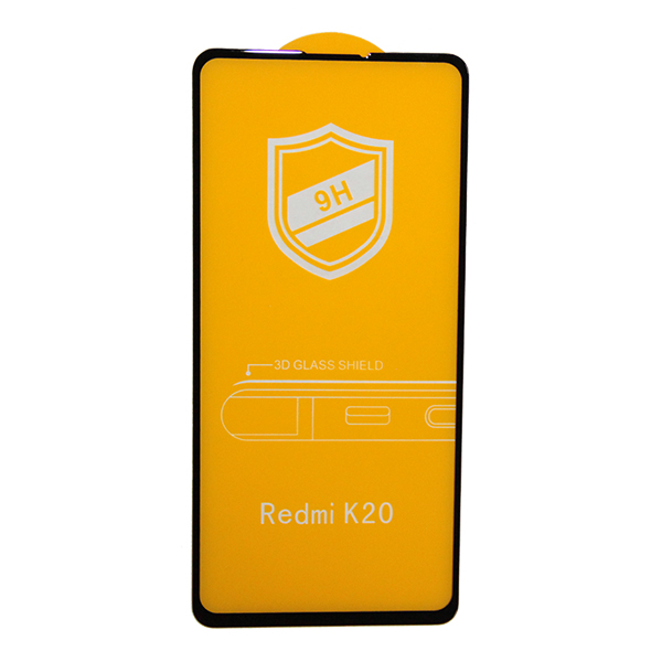 Защитное стекло для Xiaomi Mi 9T, Mi 9T Pro, Redmi K20 (полная наклейка) <черный>
