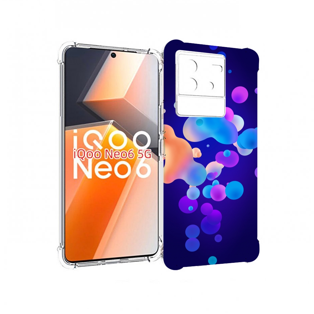 

Чехол MyPads абстрактные-пузырьки для Vivo iQoo Neo 6 5G, Прозрачный, Tocco