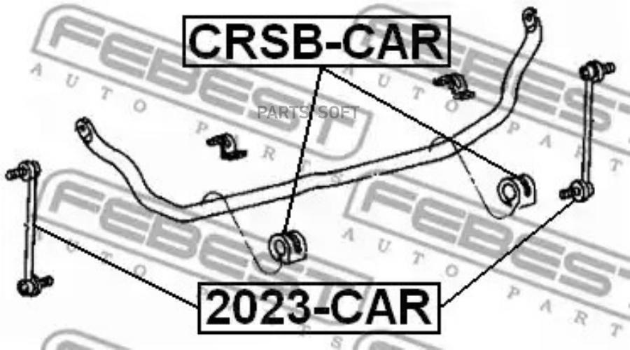 

FEBECT CRSBCAR CRSB-CAR_втулка переднего стабилизатора! d26\ Chrysler Voyager Iv 01-07
