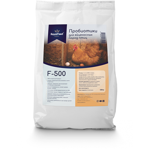 

Пробиотики (кормовая добавка) для кур и яйценосных птиц Royal Feed F-500,0,5 кг