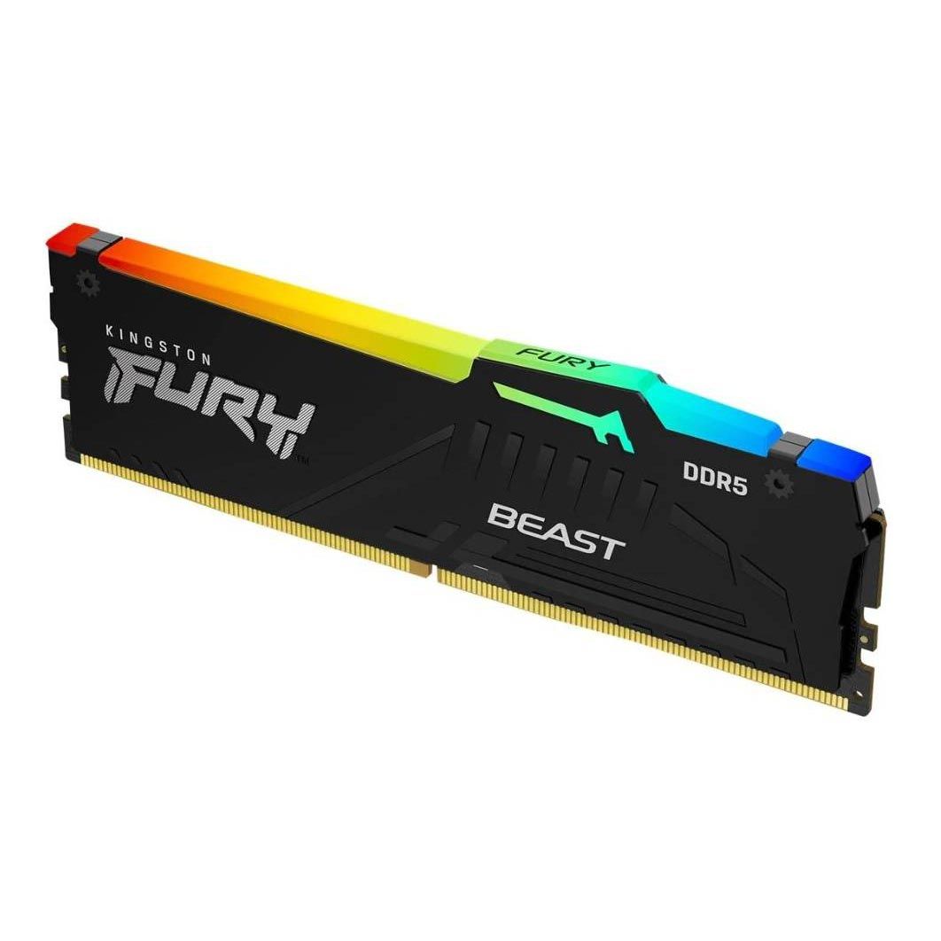 Оперативная память Kingston Fury Beast RGB 16Gb DDR5 5200MHz (KF552C40BBA-16)