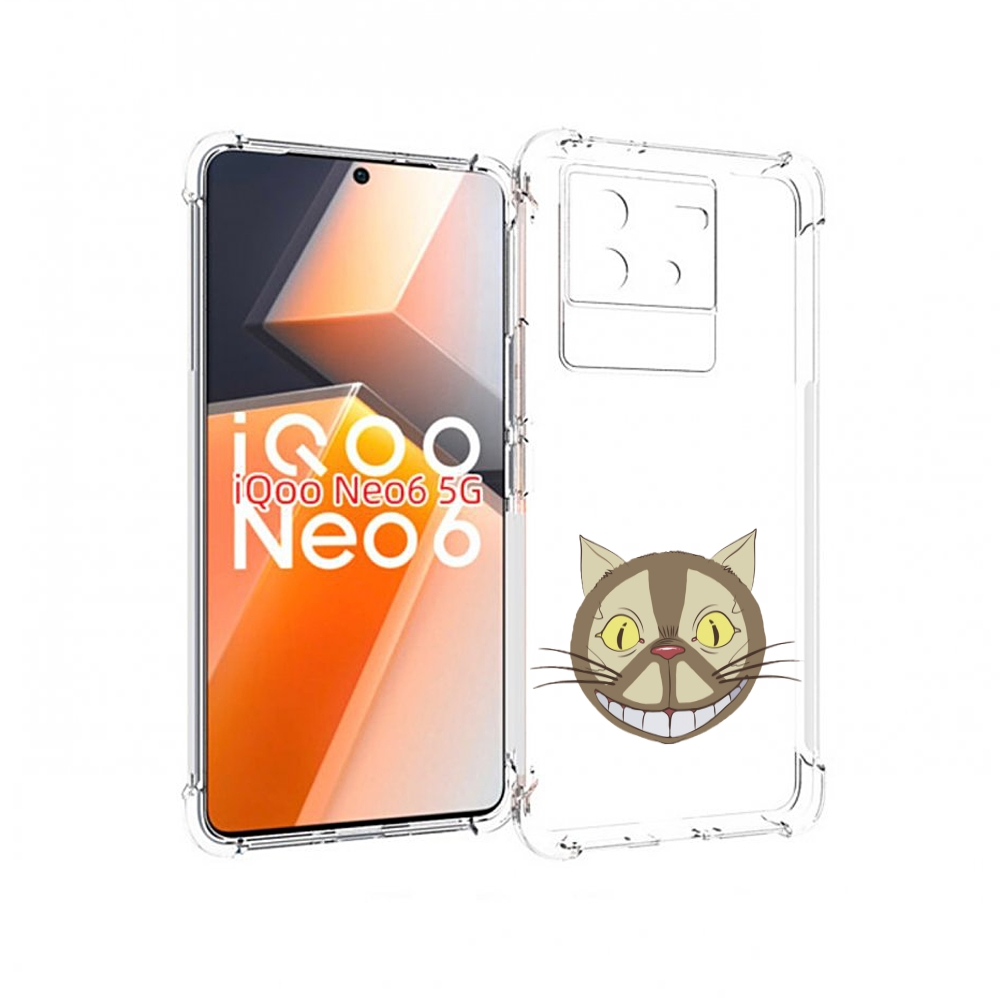 

Чехол MyPads Чеширский кот для Vivo iQoo Neo 6 5G, Прозрачный, Tocco
