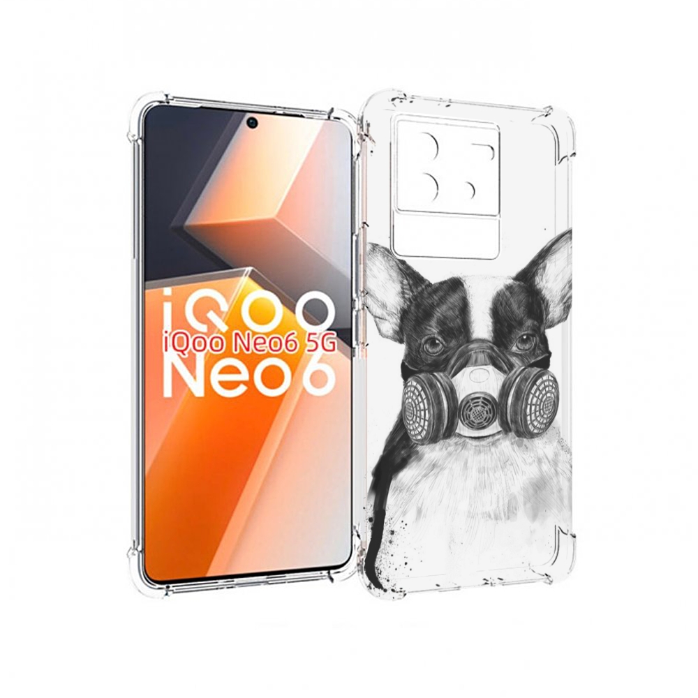 

Чехол MyPads Французский бульдог для Vivo iQoo Neo 6 5G, Прозрачный, Tocco