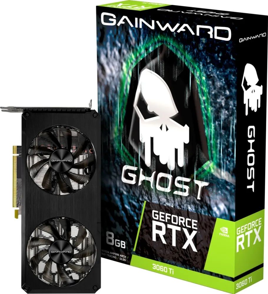 Видеокарта Gainward NVIDIA GeForce RTX 3060 Ti Ghost (NE6306T019P2-190AB)