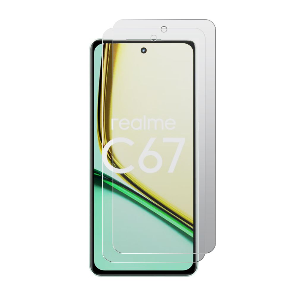 

Комплект из 2-х защитных гибридных стекол МАТОВЫХ Krutoff для Realme C67