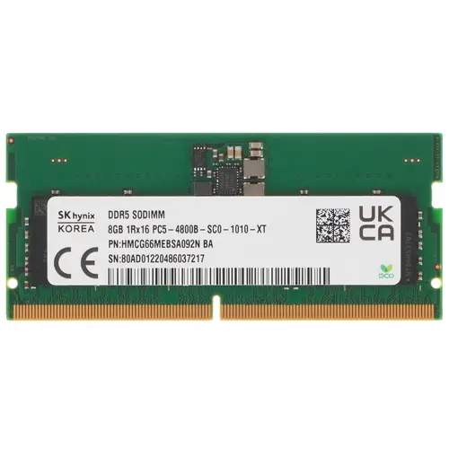 

Оперативная память Hynix (HMCG66MEBSA092N), DDR5 1x8Gb, 4800MHz