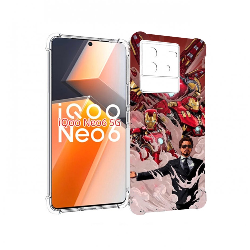 

Чехол MyPads Тони-Старк-и-костюмы для Vivo iQoo Neo 6 5G, Прозрачный, Tocco