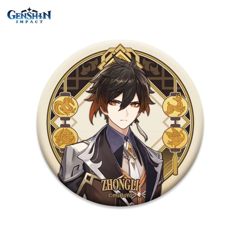 

Значок Genshin Impact GEN106 Liyue Harbour Character Can Badge Zhongli 7,5 см