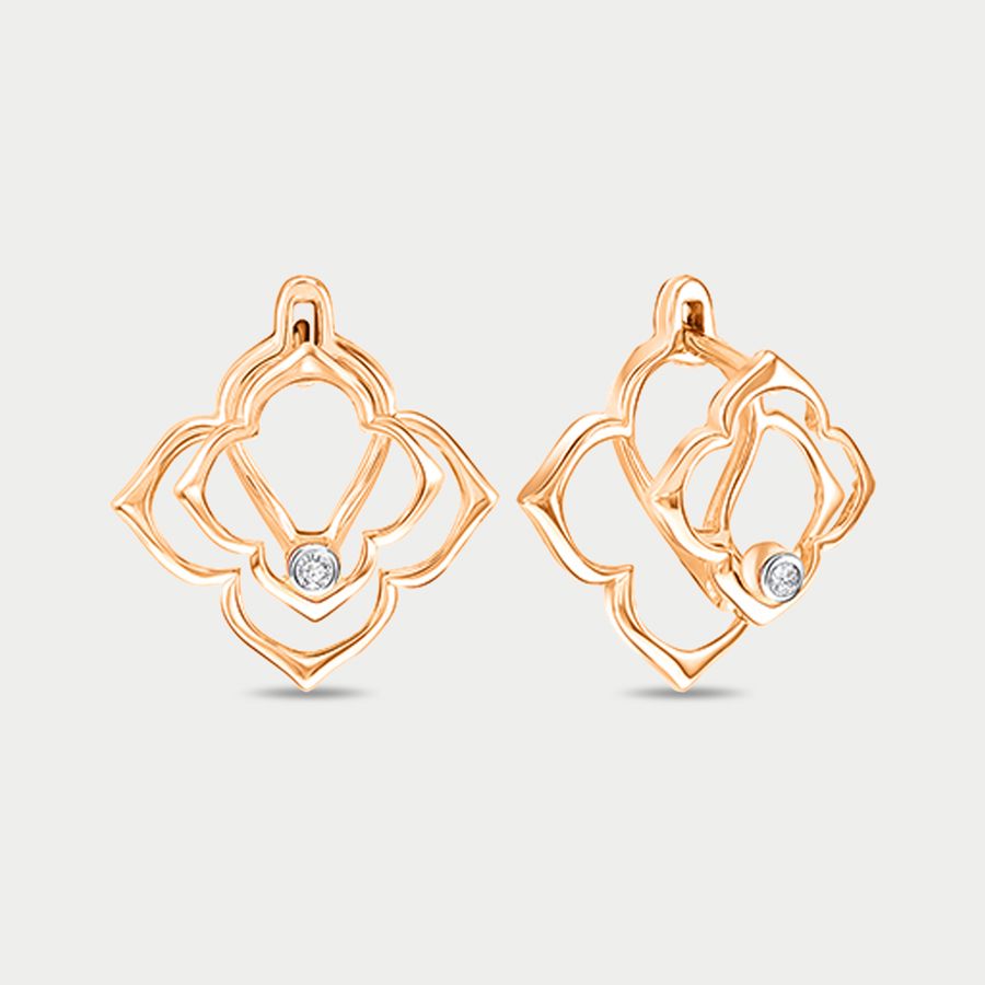Серьги из золота с фианитом GOLD CENTER 04-52-0565-00
