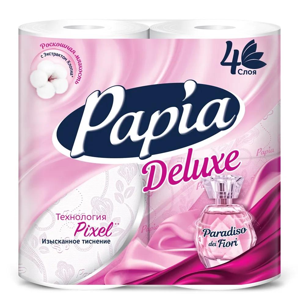 Туалетная бумага Papia Deluxe Paradiso dei Fiori 4 слоя 4 рулона 3шт туалетная бумага papia deluxe 4 слоя 8 рулонов 3шт