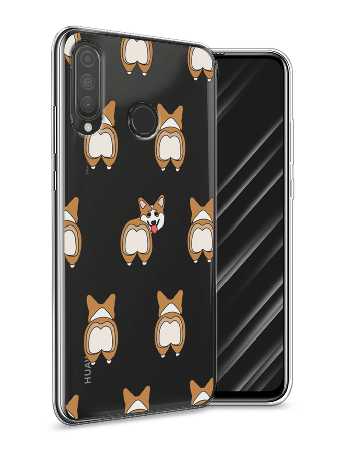 

Чехол Awog на Huawei P30 Lite "Милый корги фон", Белый;бежевый;коричневый, 67950-2