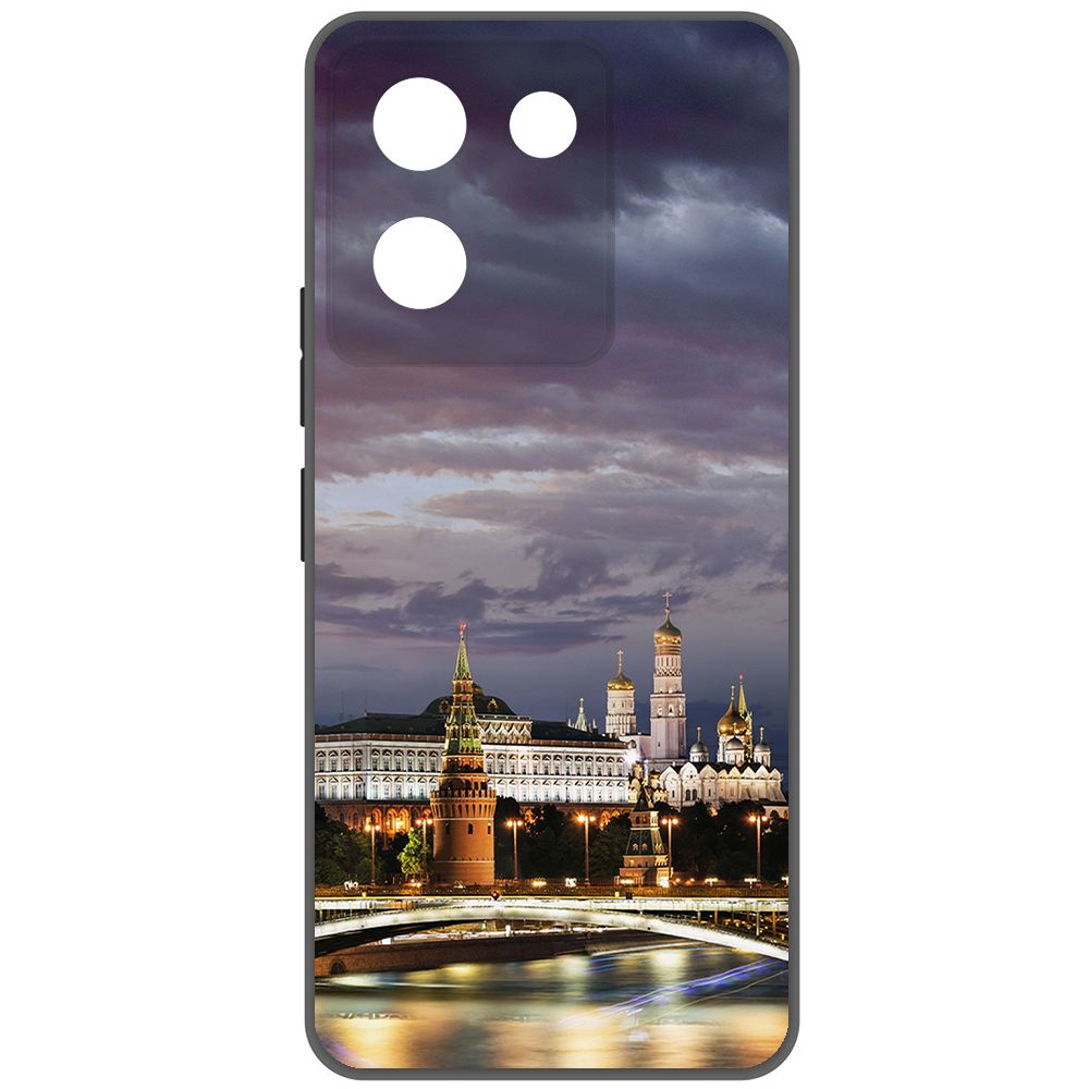 

Чехол-накладка Krutoff Soft Case Россия, Московский Кремль для Vivo Y27s черный