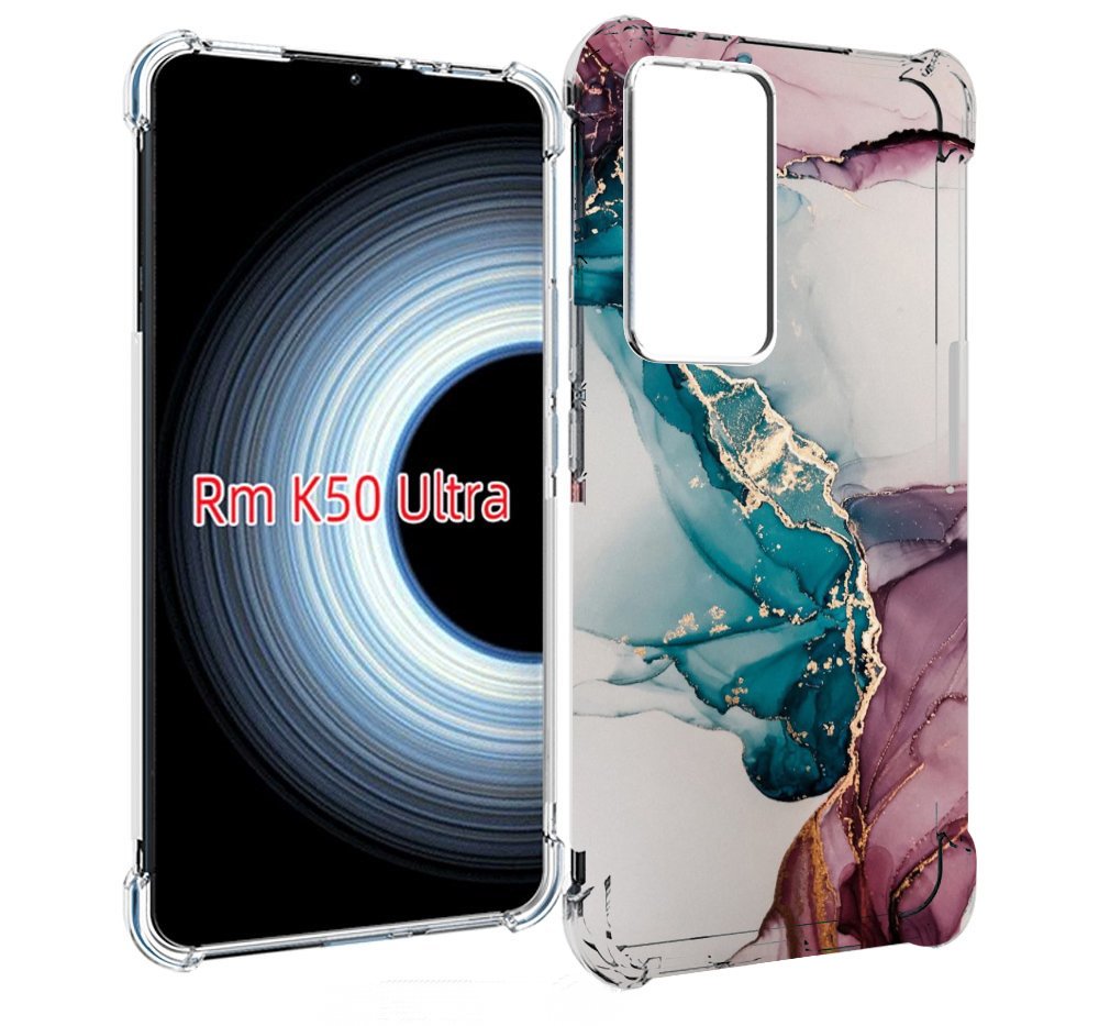 

Чехол MyPads фиолетовый синий краски для Xiaomi 12T / Redmi K50 Ultra, Прозрачный, Tocco